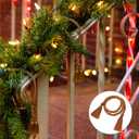 Dingion 20 Pcs Christmas Garland Decorative Banister Ties with Tassel 25.2 Inches Christmas Reusable Twist Ties for Garland Fireplace Staircase Banister Home Xmas Holiday Decorations(Brown)