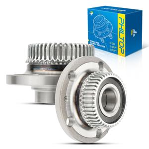 PHILTOP Rear 512012 Wheel Bearing and Hub Assembly 5 Lugs for Golf 1999-2005, TT Quattro 2000-2006, TT 2000-2006, R32 2004-2004, Jetta 1999-2005, Beetle 1998-2010 Wheel Bearing Hub with ABS 2 PCS