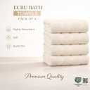 Bath Towels 27x54 Pack of 4 | Soft & Quick-Dry | Highly Absorbent 100% Ring Spun Cotton Towels for Bathroom, Spa, Home & Hotel Use (Ecru)