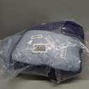 Sky Blue Comforter Set King Size Bed in A Bag 7 Piece Pinch Pleat Bedding Set, Pintuck Ruched Flowers Bed Set with Comforter, Sheets, Pillowcases & Shams