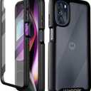 wahhle Case Phone Cover Compatible with Moto G 5G 2022 for G 5G 2022 Black/Clear | Built in Screen Protector, Full Body, Shockproof, Slim Fit, Bumper, Protective