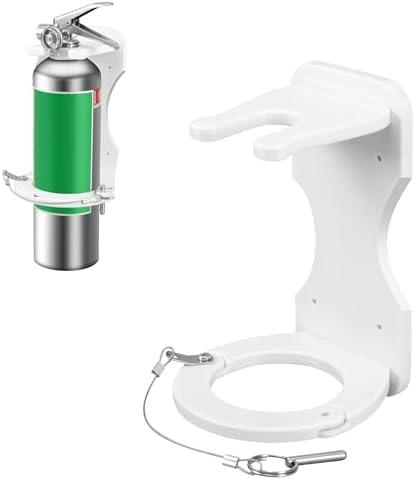 Boat Nylon Fire Extinguisher Bracket,Mounting Bracket with Quick Release Pin,Fire Extinguisher Brackets Compatible with Fire Extinguishers (White)