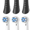 Replacement toothbrush heads, i27-2-6pk, 3 black, 3 white