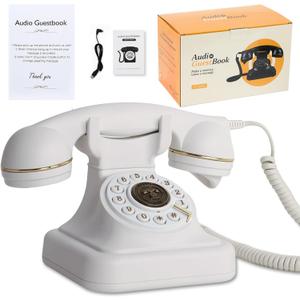 ROOMEDAL Audio Guest Book Wedding Phone- Record Customized Audio Messages with GuestBook A Personal and Convenient Way to Preserve Your Special Occasions