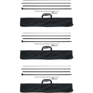 VEVOR Feather Flag Pole Kit, 3 Packs Swooper Flag Pole 16.3 ft, Sign Flag Poles for Business Advertising Feather Flags Banner Outdoor, with Ground Stakes and A Carrying Bag (Flag Not Included)