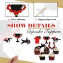 50 Pcs Horse Cake Topper Derby Party Cupcake Toppers Bulk Horse Race Party Supplies Equestrian Cocktail Appetizer Decorations Cupcake Picks for Derby Theme Birthday Supplies