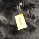 Youhan Women's Faux Fur Vest Coat Sleeveless Jacket (Large, Black)