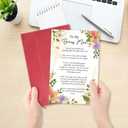 3 x Bonus Mom Mother's Day Card, Poem Mothers Day Card for Bonus Mom Stepmom, Heartfelt Mother's Day Gift from Stepdaughter Stepson
