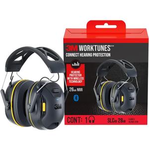 3M WorkTunes Connect Wireless Hearing Protector with Bluetooth Technology, Bluetooth Hearing Protection with a 26 dB Noise Reduction Rating