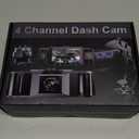 4 Channel 2.5K Dash Cam Front Rear Left Right, 170 Wide Angle Car Dash Camera with 5GHz WiFi & App Control, G-Sensor, Super Night Vision, 24H Parking Monitor, Loop Recording, 64GB SD Card Included