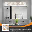 Bathroom Lights Fixtures Over Mirror, 360Rotate Modern LED Vanity Lights for Bathroom, 40W Dimmable & High CRI Acrylic Wall Lighting, No Assembly Required (Brushed Nickel, 5-Light, 30 Inch)