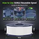 SUNLU 4kg PLA 3D Printer Filament Bundle, Neatly Wound PLA Filament 1.75mm 0.02mm, Individually Vacuum Packed, 4kg in Total, 1kg per Spool, 4 Pack, 4000g PLA, (Grey+Grey+Grey+Grey)