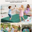 QPAU Twin Size Air Mattress Camping Pad  9 Thick R810 Insulated Inflatable Mattress with Foam Comfort & Foot Pump, Twin Air Mattress for Camping, Road Trips, and Home Guests (Single)