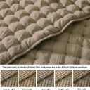WDCOZY King Size Quilt Bedding Sets with 2 Pillow Shams, Lightweight Soft Bedspread Coverlet, Quilted Blanket Thin Comforter Bed Cover for All Season, 3 Pieces, 104x90 inches, Taupe