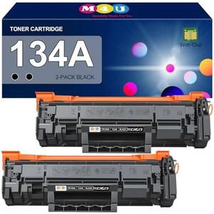134A Black Toner Cartridges(with Chip) Compatible 134A W1340A 134X W1340X for Laser Jet M209dw MFP M234dw M234sdw M234sdn Printer (Pack of 2)