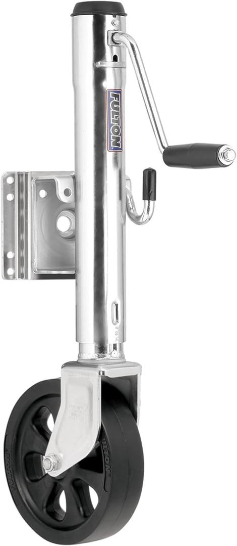 Fulton XP15L 0101 Marine Trailer Jack, 1,500 lbs. Lift Capacity, Sidewind, Bolt-On Side Mount, 12 Inch Travel