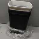 CEROELDA 3 Pack Bathroom Trash Can with Lid, 10L/2.6 Gal Small Garbage Can with Press Top Lid, Slim Plastic Waste Basket for Toilet, Office, Bedroom (Muti 1)