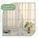 2 Pack 10 Arms Wedding Candelabras Centerpiece,50 Inches Tall Floor Standing Candle Holders with Clear Acrylic Shades, Silver Gold Candelabra for LED Candles Bridal Shower Party Decor(Silver)
