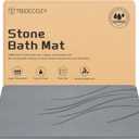 Stone Bath Mat, Diatomite Fast Drying Non Slip Stone Shower Mat, Super Absorbent for Bathroom & Kitchen, Multi-Use as Pet Mat, Easy to Clean 16"x24", Gray (Style 02-gray)