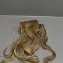 CJL HAIR 18" Long Ponytail Hair Extension Wrap Around Pony Tail Clip in Curly Wavy Synthetic Fake Hairpiece for Women Dirty Blonde