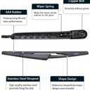 MIKKUPPA Rear Wiper Arm Blade, Replacement for 2009-2016 Ford Expedition, Lincoln Navigator, Back Windshield Wiper Assembly Replacement, All Season Natural Rubber Cleaning Window OEM 9L1Z17526A