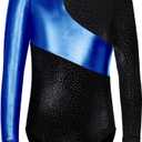 DAXIANG Long Sleeve Gymnastics Leotards for Girls Gymnastics Ballet Outfit Dance Leotard for Kids Girls Toddler 2-14 Years (Blue) S
