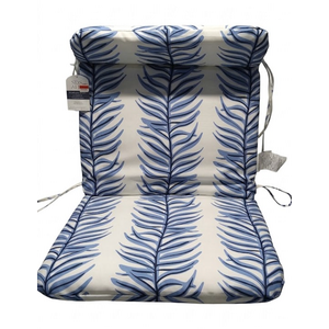 Outdoor Chair Cushion,Adirondack Rocking High Back Tufted Thick Wicker Cushion with Ties for Patio Furniture,39.5"x21"x2.25 Count,Floral