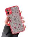 ZTOFERA Christmas Case for iPhone 12,Cute Merry Christmas Pattern Phone Case Gifts Translucent Silicone Hard PC +TPU Bumper Shockproof Protective Cover for iPhone 12 6.1 inch-Christmas Coffee