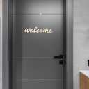 4 x NUOBESTY Wooden Welcome Sign 14.5 Inch Front Door Hanging Plaque with Rope Cursive Wood Letters Home Wall Decor for Porch Entryway Greeting