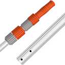 AgiiMan Aluminum Telescoping Swimming Pool Pole 12 Foot, Pool Net Skimmer Rake Vacuum Head Brush Cleaning Heavy Duty
