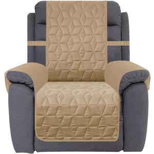 Ameritex Waterproof Nonslip Recliner Cover Christmas Decor Stay in Place, Dog Couch Recliner Cover Furniture Protector for Pets and Kids (Sand, 23'')