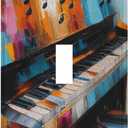 Decorative Art Light Switch Covers,1 Gang Single Toggle Duplex Outlet,Wall Plate,Switchplate Electrical Faceplate,Paino