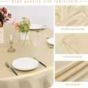 12 Pack Champagne Round Tablecloth, 108 Inch Silky Satin Table Cloth, Bright Silk Tablecloth Smooth Fabric Table Covers Overlay Silky Round Table Decoration for Wedding Party Banquet Birthday