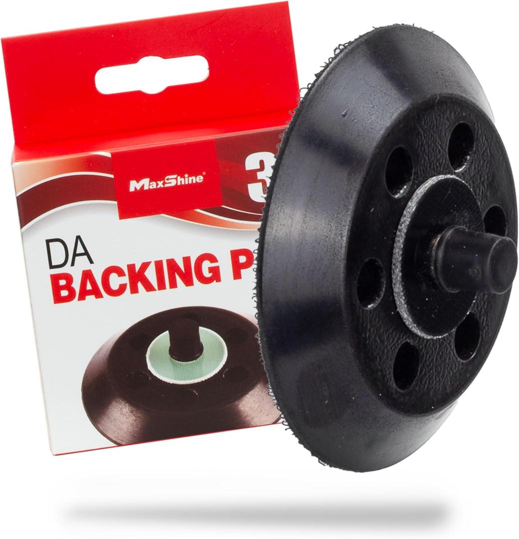Maxshine 3 Hook & Loop Dual Action Backing Plate  Universal Fit for High Speed DA Polishers 12000 OPM, Thermal Endurance, 5/16 ~ 24 Thread - Professional Detailing Accessory