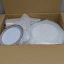 Goodluck 350 Piece Rose Gold Plastic Dinnerware Set for 50 Guests, Disposable Lace Plates for Party, Include: 50 Rose Gold Party Plates, 50 Dessert Plates, 50 Pre Napkins with Silverware, 50 Cups