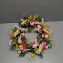 18 Inch Colorful Eggs Easter Wreaths Decorations for Home, Easter Wreaths for Front Door Spring Decoration for Indoor Outside Porch Wall Window