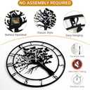 20inch/50cm Large Tree of Life Wall Clocks for Living Room Decor,Bedroom,Battery Operated Metal Big Decorative Silent Non Ticking Wall Clock for Farmhouse(Tree of Life, 20 inches)