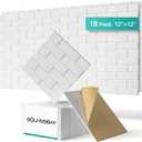 Soundsbay Acoustic Panels, 18 Pack Sound Proof Foam Panels for Wall, High Density Soundproof Wall Panels Brick Wall Panels for Office,Reccording Studio, Ceiling 12" X 12" X 0.4" White