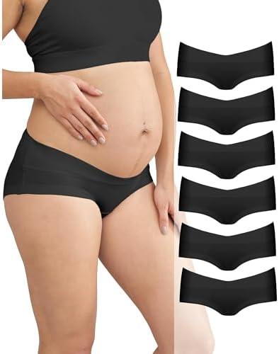 Intimate Portal Maternity Underwear Cotton Pregnancy Postpartum Panties Under the Bump Boyshort Briefs, 2XL