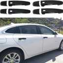 Glossy Black Exterior Door Handle Cover Trim for Chevy Malibu 2016-2025 or Equinox 2018-2024 or Traverse 2018-2024 or Impala 2014-2020 or Blazer 2019-2025 with 4 Smart Keyhole