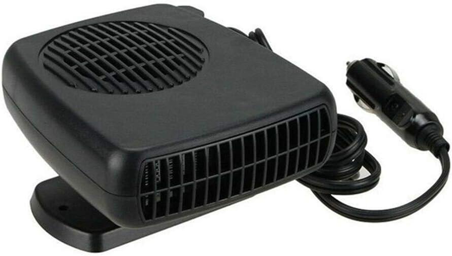 Surakey Car Heater, 2 in 1 Heating/Cooling Mini Car Heater Anti-Fog 150W 12V Plug in Cigarette Lighter Auto Heater Fan with 360 Degree Rotary Base Windshield Defroster for Snow Removal Winter Black