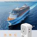 2 Pack European Plug Adapter USB C, TESSAN US to Europe Adapter 4 Outlets 3 USB Charger, Type C International Power Adaptor to Italy Spain France Portugal Iceland Germany, Europe Travel Essentials
