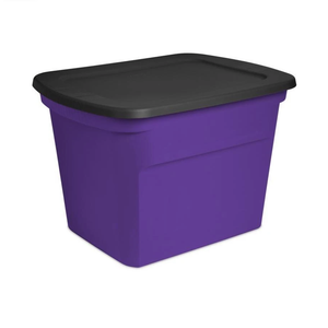 Pack of 18, Sterilite 18 Gal Purple Storage Tote 16.12 In. H X 23.5 In. W X 18.62 In. D Stackable