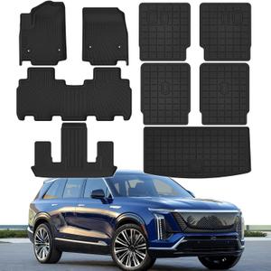 Floor Mats & Trunk Mat for 2026 Cadillac Vistiq EV (6-Seat)
All Weather TPE Custom Mats Set, Durable Non Slip Protection For 1st, 2nd & 3rd Row Floor Liners, Cargo And Backrest Mats
