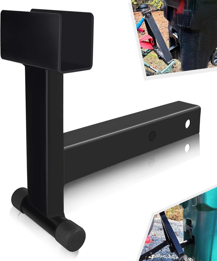 Trash Can Hauler Grabber with 2-inch Hitch Receiver, Garbage Hauling Towing Hitch Attachment on Lawnmower, Three-Point Hitch Fit for Lawn Mower, Garden Tractors