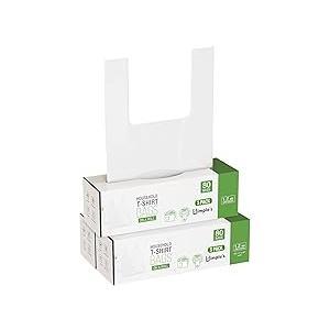 Simple's Plastic Bags with Handles For Small Business, (3 Pack=240 Bags) Shopping Grocery, Plastic T Shirts Bag, Dispenser Roll - Measures 12"x7"x22", 1.2 Mil Thickness