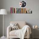 Floating Wall Shelves Metal U Shape Wall Mount Bookshelf CD DVD Storage and Display Shelves, Black Set6