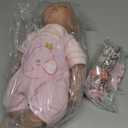 Milidool Lifelike Reborn Baby Dolls Realistic Baby Girl Dolls 18Inch Newborn Baby Girl with Pink Doll Clothes with Elephant Pattern for Kids Age 3+ (Arianna)