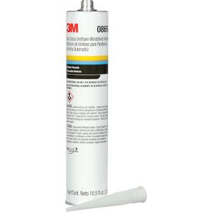 3M Auto Glass Urethane Windshield Adhesive, 08693, Medium Viscosity, High-Strength, Fast-Curing, 310 mL/10.5 fl oz Cartridge , Black