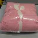 Cozy Bliss Faux Fur Throw Blanket for Couch, Cozy Warm Plush Striped Blanket for Sofa Bedroom Living Room, 50 x 60 Inches Hot Pink